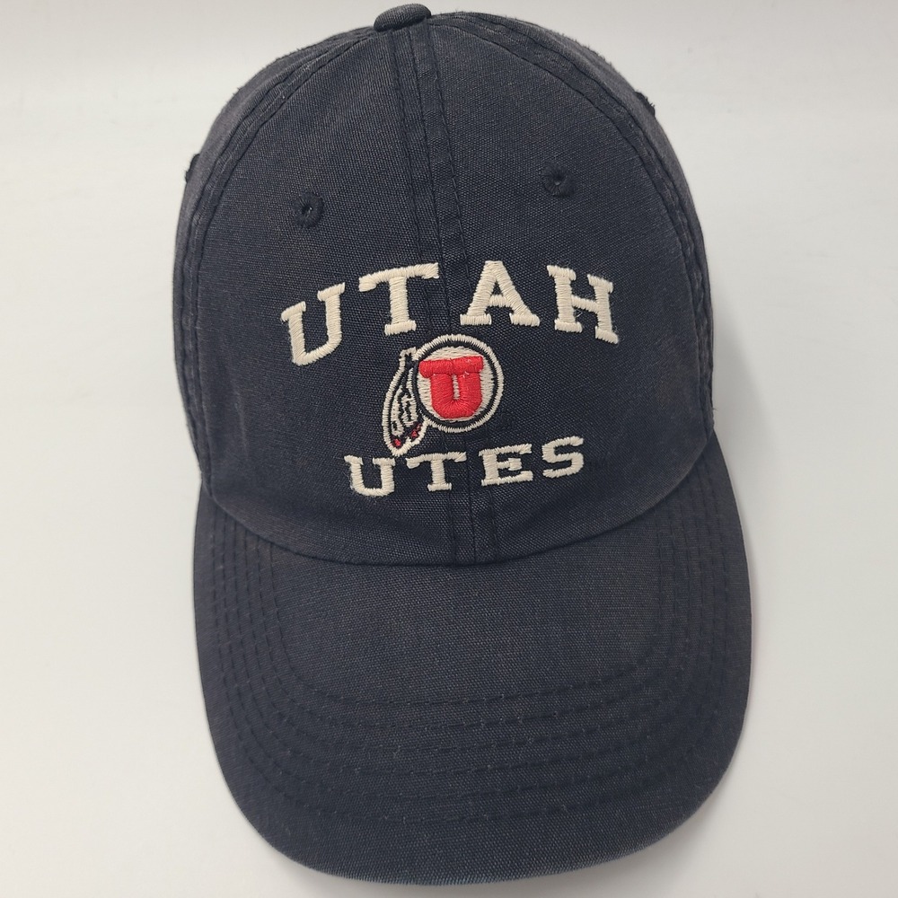 Utah Utes Hat Strapback Captivating Headwear Black White NCAA University Men
